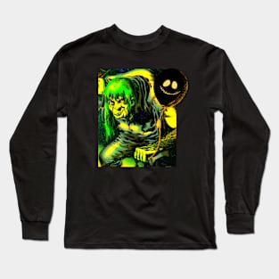 HALLOWEEN MONSTER UGLY EVIL FACE Long Sleeve T-Shirt